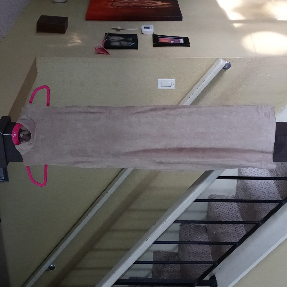 House of CB London Faux Suede Body Contour Dress Tan Body-Con Women's Size M